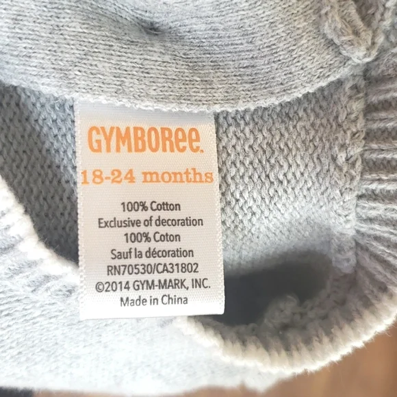 GYMBOREE GRAY WITH WHITE POLKA-DOT SNOWMAN ⛄ SWEATER SIZE 18-24 MONTHS - Picture 6 of 10